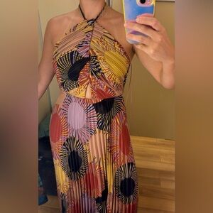 House of Harlow maxi dress size medium. Pleated halter neck tie